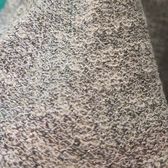 Ruby Rd Gray Silver White Sleeveless Open Front Fall Sweater Size M - Picture 12 of 14